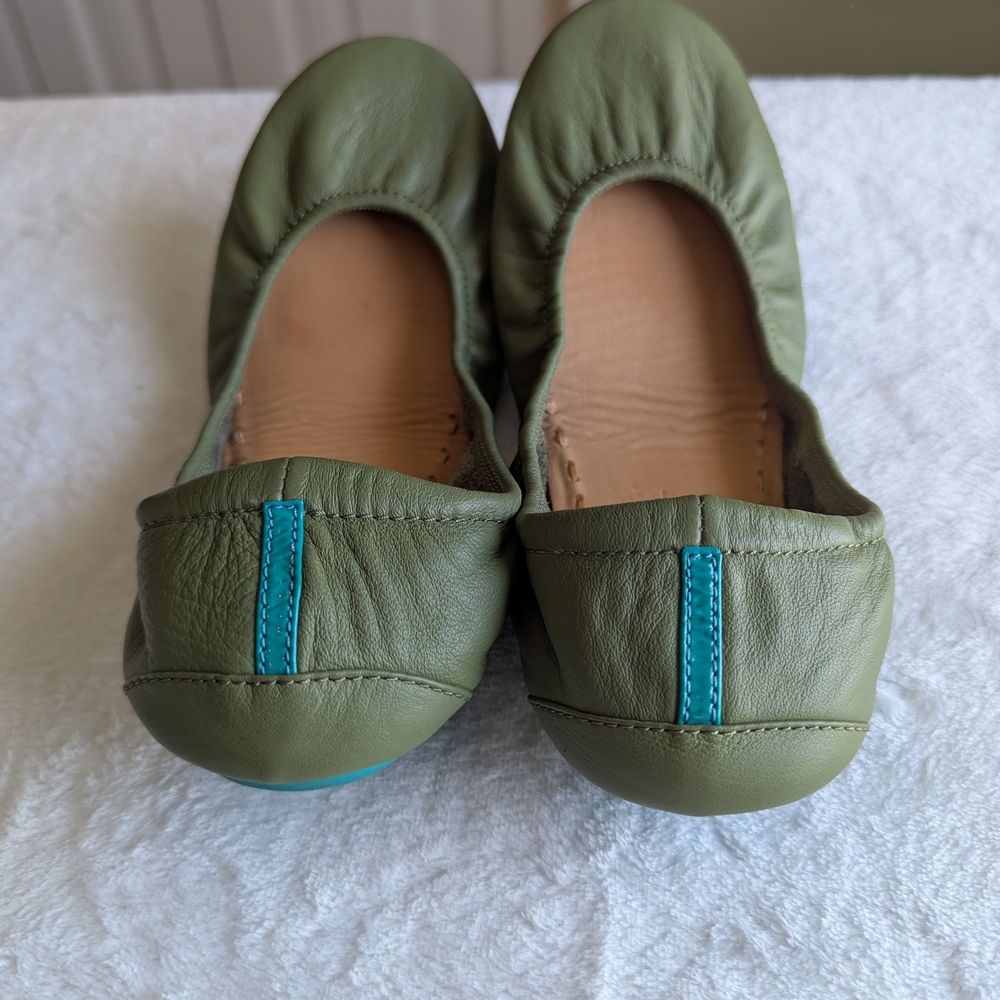 Tieks Olive Green Ballet Flats - Picture 2 of 3